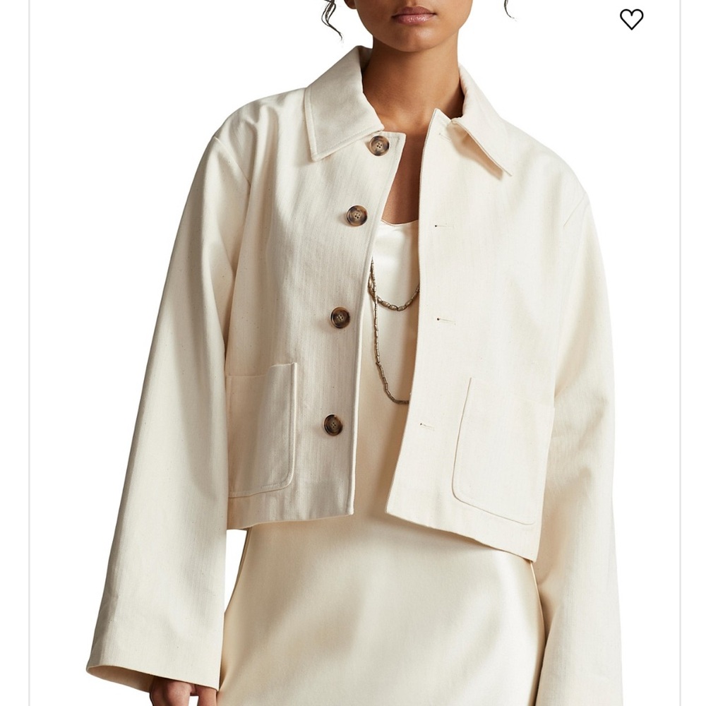 NWD POLO RALPH LAUREN
CROPPED COTTON HERRINGBONE CAR COAT S